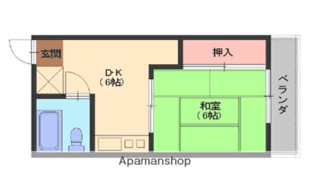 シティハイツ石本(1DK/1階)の間取り写真
