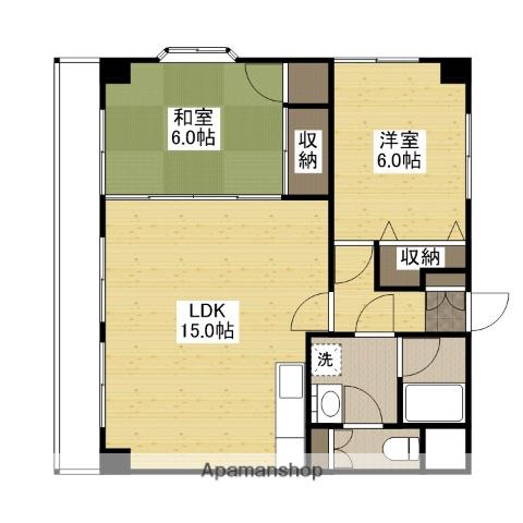 コンビデンス西本(2LDK/3階)の間取り写真