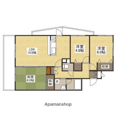 グランドメゾン祇園(3LDK/11階)の間取り写真