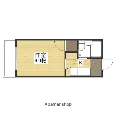 ホワイトパレス長束(1K/2階)の間取り写真