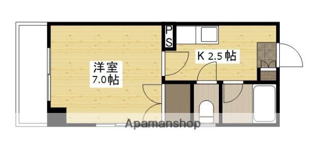 アートビル(1K/3階)の間取り写真
