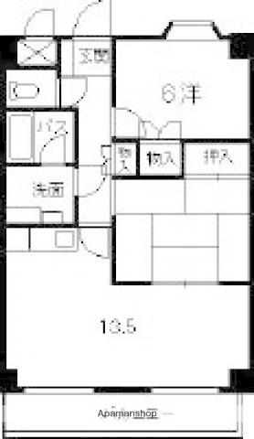 グレース古江(2LDK/4階)の間取り写真
