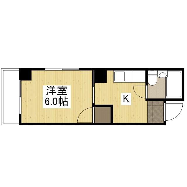平成ビル(1K/2階)の間取り写真