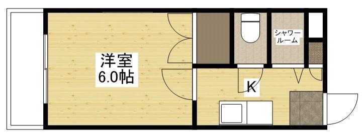 房尾本店2丁目ビル(1K/4階)の間取り写真