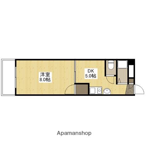 宮脇ビル(1DK/2階)の間取り写真