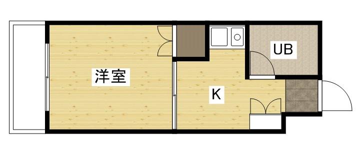 アクティブパレス比治山通(1K/3階)の間取り写真