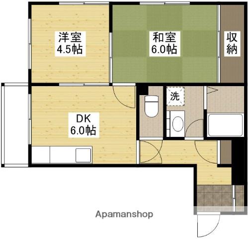 原田ビル(2DK/3階)の間取り写真