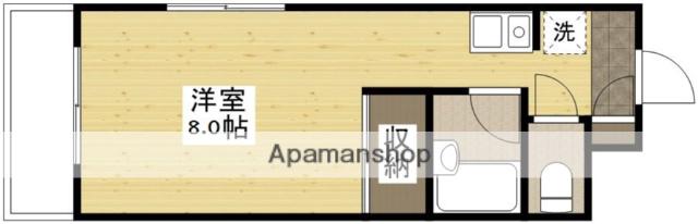 コーポ重森(ワンルーム/2階)の間取り写真