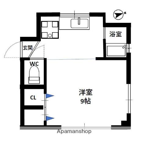 立町中村ビル(ワンルーム/3階)の間取り写真