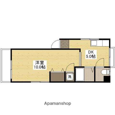 T・BLD KANON(1DK/4階)の間取り写真