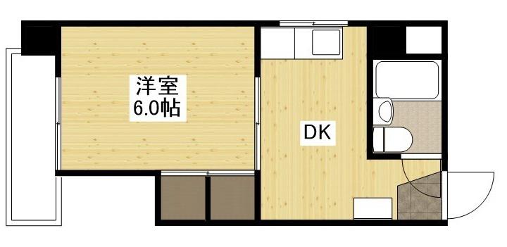 第8佐野ビル(1DK/3階)の間取り写真