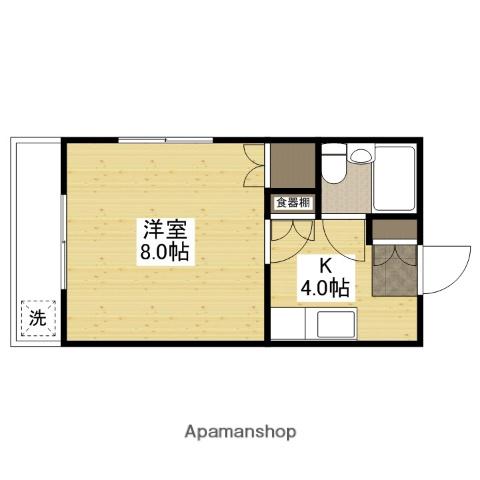 第一観ビル(1K/2階)の間取り写真