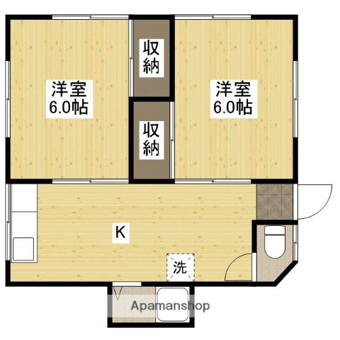 川本ハウス(2K/1階)の間取り写真
