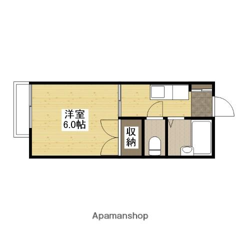 メゾンゆたか(1K/2階)の間取り写真