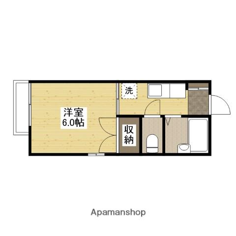 メゾンゆたか(1K/2階)の間取り写真