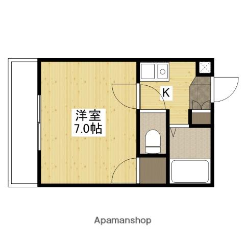 パーク朝日(1K/6階)の間取り写真