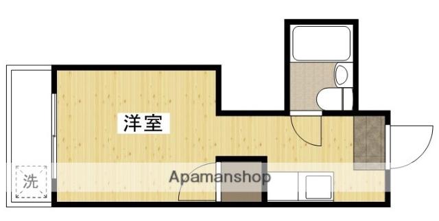 宇品コーポ(ワンルーム/4階)の間取り写真