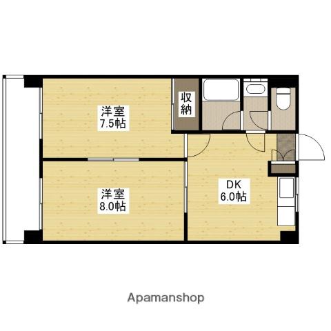 リマーカーブル己斐(2DK/2階)の間取り写真