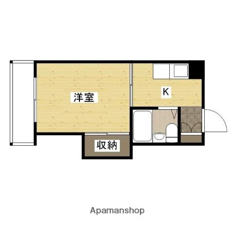 N428BD(1K/4階)の間取り写真