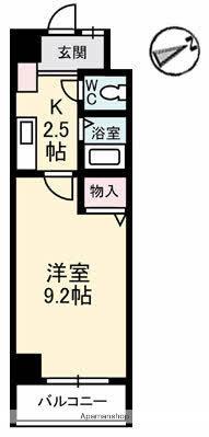 エスペランサNSコート(1K/2階)の間取り写真