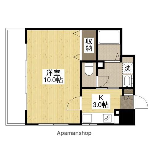 ロアール古市(1K/7階)の間取り写真