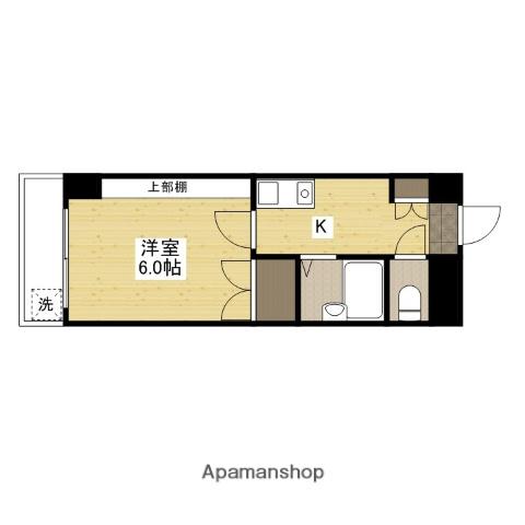 シャンポール昭和町(1K/2階)の間取り写真