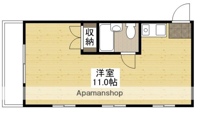 MKコーポ(ワンルーム/4階)の間取り写真