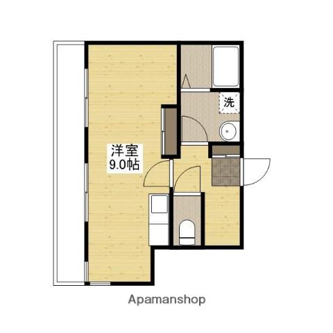 三篠ビル(ワンルーム/2階)の間取り写真