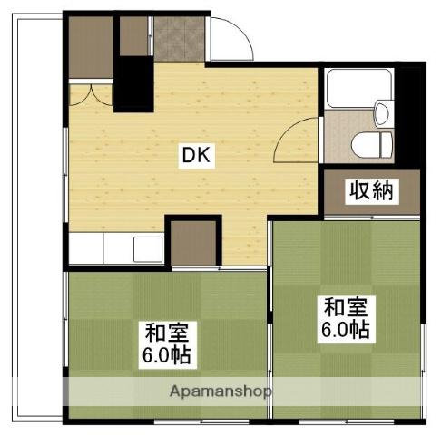 松田ビル(2DK/2階)の間取り写真