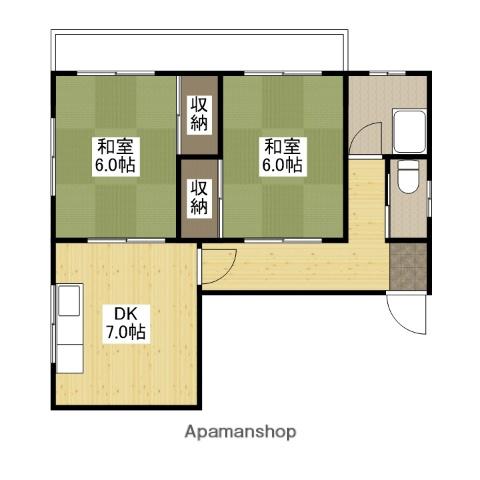 野崎ビル(2DK/4階)の間取り写真