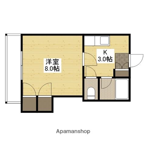 Yビル弐番館(1K/1階)の間取り写真