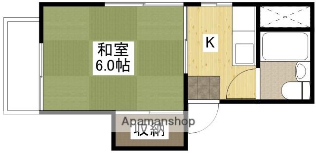 コーポ矢賀(1K/4階)の間取り写真