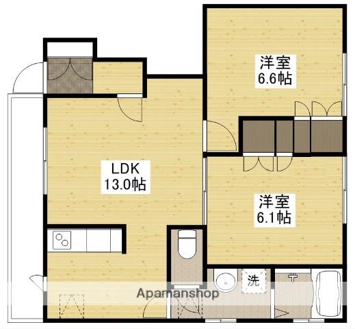 メゾンクレール(2LDK/1階)の間取り写真