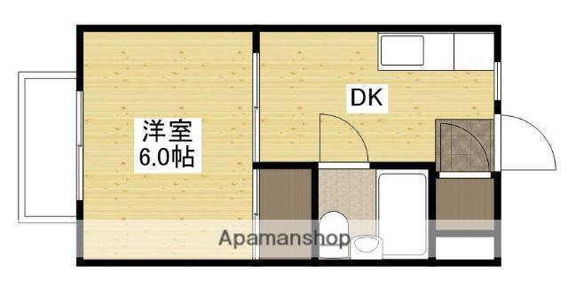 野地ハイツ(1DK/3階)の間取り写真