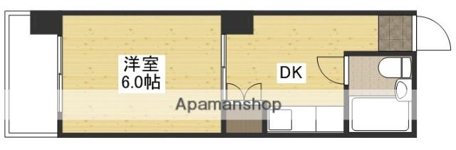 第2品川ビル(1DK/1階)の間取り写真