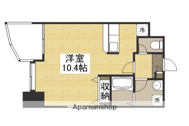 家納喜本川館(ワンルーム/9階)の間取り写真