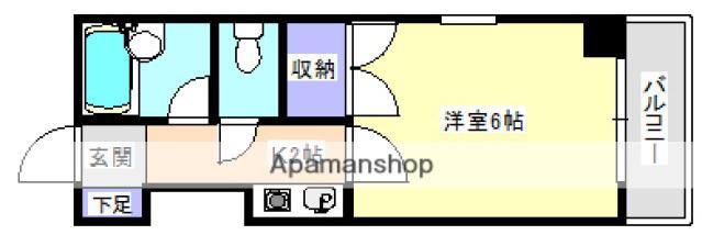 ウエストウッドⅡ(1K/5階)の間取り写真