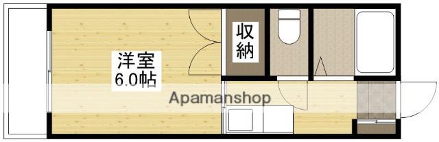 メゾン温品(1K/2階)の間取り写真