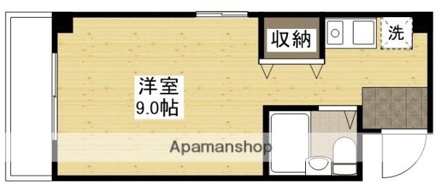 クリエーション中広(ワンルーム/4階)の間取り写真