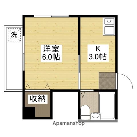 SKビル Ⅰ(1K/2階)の間取り写真