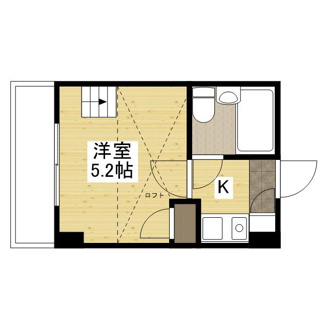 メゾンナカノ(1K/2階)の間取り写真