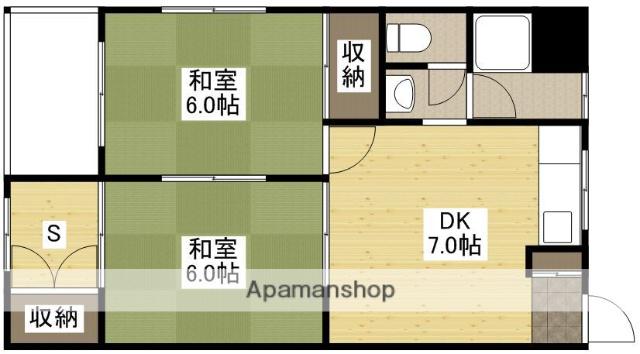 大野マンション(2SDK/4階)の間取り写真