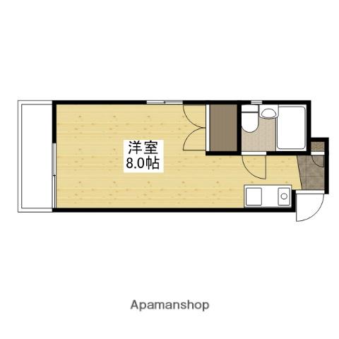 リバーサイド庚午(ワンルーム/3階)の間取り写真