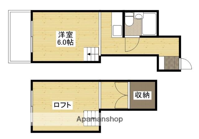 イースト白島(ワンルーム/5階)の間取り写真