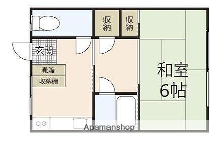 皆実町アパート(1K/1階)の間取り写真