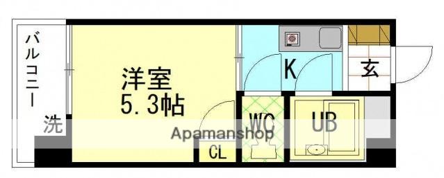 ウエストヒル(1K/2階)の間取り写真