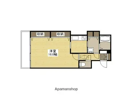 TOUKAKUIN(ワンルーム/3階)の間取り写真