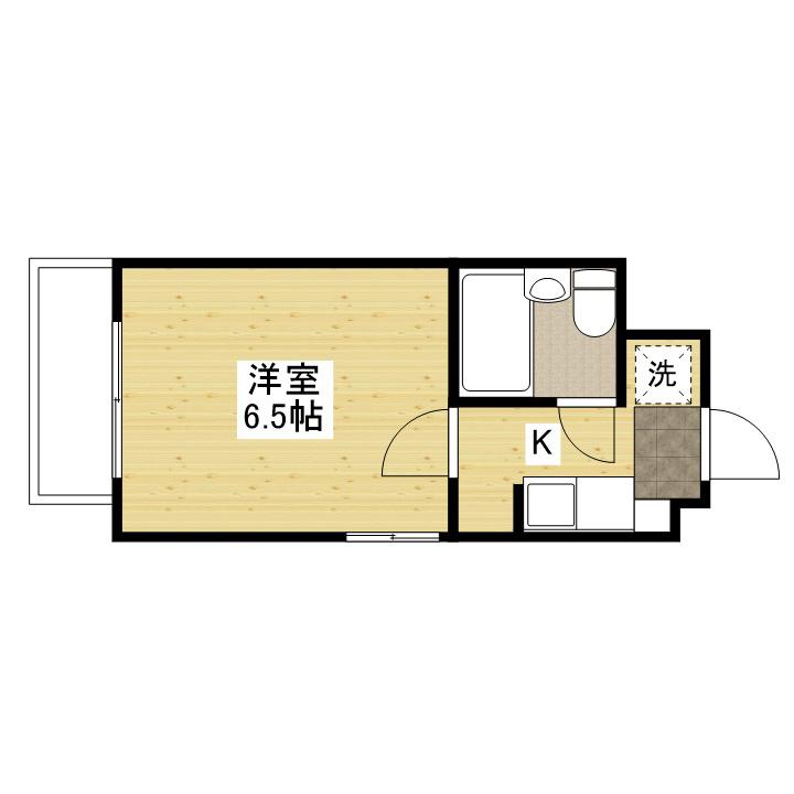 アメニティ可部(1K/5階)の間取り写真