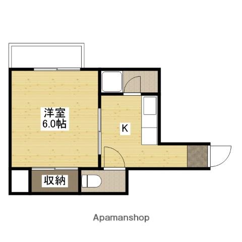 山本ビル(1K/2階)の間取り写真