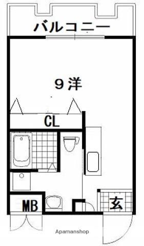 幟ビル(ワンルーム/5階)の間取り写真